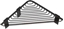 Picture of Koszyk prysznicowy KAPITAN Corner shower shelf Kapitan NETS 96 36 55, black matte