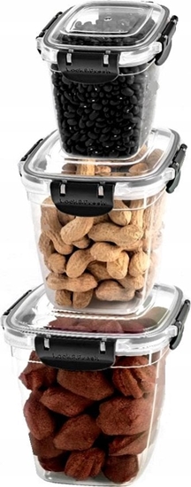 Picture of Kpl pojemników kwadratowych MASTER 3 cz. 575,1075,1900 ml