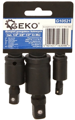 Attēls no Kpl. przegubów kulowych 3el. 1/4" 3/8" 1/2"  CR-Mo (60)