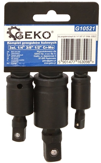 Picture of Kpl. przegubów kulowych 3el. 1/4" 3/8" 1/2"  CR-Mo (60)