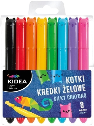 Attēls no KREDKI GEL 8KOL KOTKI W SZTYFCIE DERF KIDEA ETUI