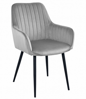 Attēls no Krzeso SOLDEN - aksamit srebrno-szary / nogi czarne x 1