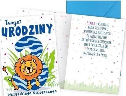 Picture of KUKARTKA Karnet B6 Urodziny 3 lew