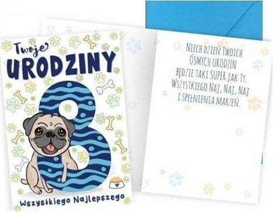 Picture of KUKARTKA Karnet B6 Urodziny 8 piesek