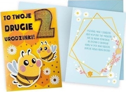 Picture of KUKARTKA Karnet Urodziny 2 pszczóki