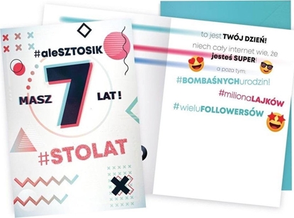 Attēls no KUKARTKA Karnet Urodziny 7 emotki