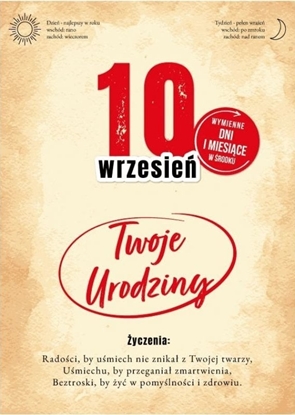 Picture of KUKARTKA Karnet Urodziny wymienne cyfry