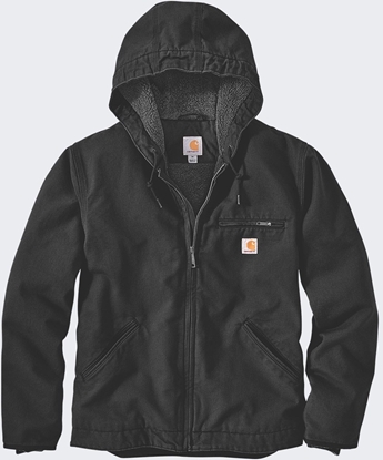 Attēls no Kurtka Carhartt Washed Duck Sherpa Lined Black