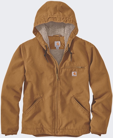 Picture of Kurtka Carhartt Washed Duck Sherpa Lined Brown
