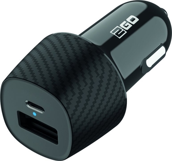Picture of adowarka 2GO 2GO KFZ-Ladegerät 20W   1xUSB-C  1xUSB-A   schwarz