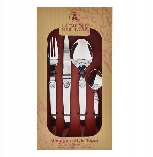 Изображение Laguiole 16-tlg. Besteck-Set aus Edelstahl