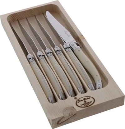 Picture of Laguiole Tradition Jean Dubost Laguiole 6 pcs. Knife Set, Acrylic Ivory