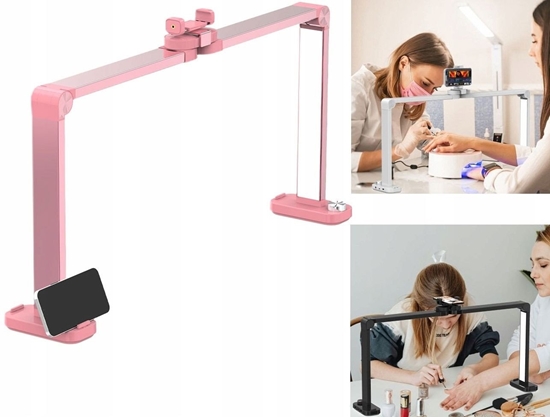 Picture of Lampa LED 40W Kosmetyczna Biurkowa Bezcieniowa do Zabiegów dla Kosmetyczki / N240 / Róowy