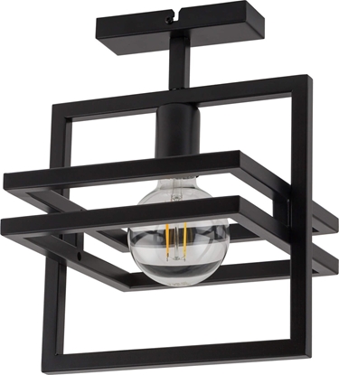 Изображение Lampa sufitowa Sigma Czarna lampa sufitowa Merci z metalu do sypialni nad óko