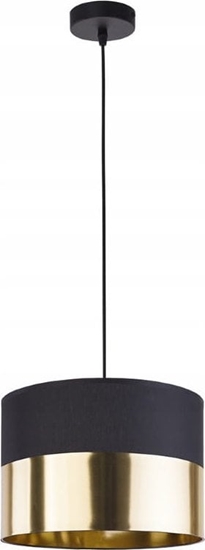 Picture of Lampa wiszca TK Lighting Lampa sufitowa wiszca 110cm Czarno-zoty klosz 20cm 1xE27 Londyn gold