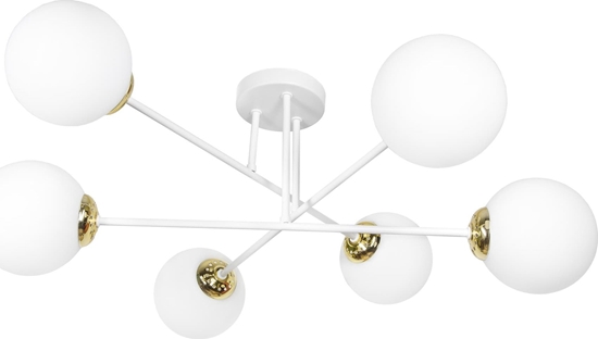 Picture of Lampa wiszca Orno LEIA 6P E27, lampa wiszca, max. 6x60W, biao-zota