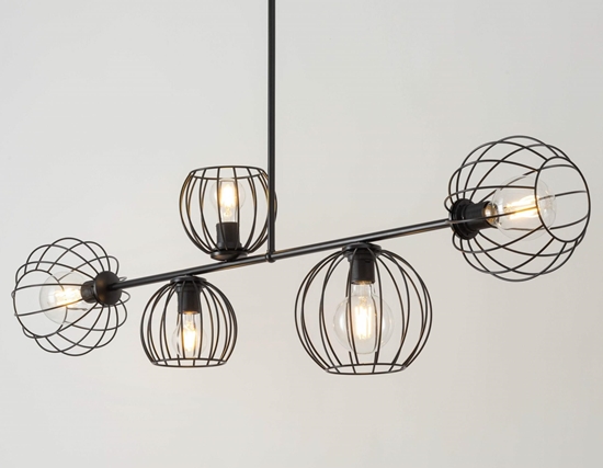 Изображение Lampa wiszca Sigma Sufitowa lampa loftowa Madam 32368 metalowy zwis nad óko czarny