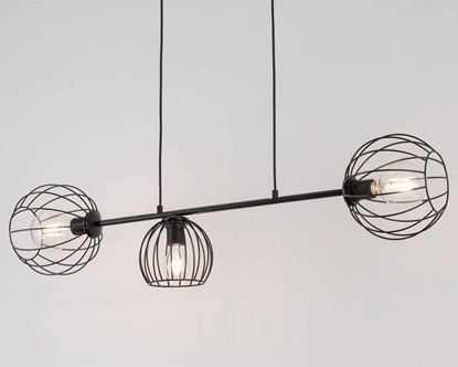 Изображение Lampa wiszca Sigma Zwis na listwie Madam 32370 czarna lampa wiszca metalowe prty