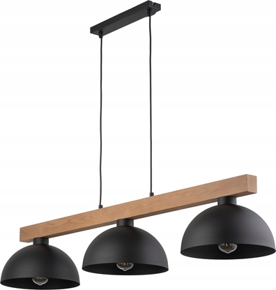 Изображение Lampa wiszca TKKRYWULT Tk Lighting Oslo 4710 lampa wiszca zwis 3x15W E27 czarna/drewniana
