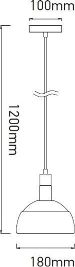 Изображение Lampa wiszca V-TAC VT-7100 1x60W  (3922)