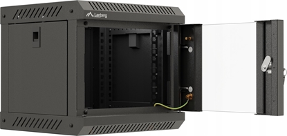Изображение Lanberg ML SZAFA INSTALACYJNA RACK WISZCA 10" 6U 300X300 SZARA DRZWI PRZESZKLONE LANBERG (FLAT PACK)