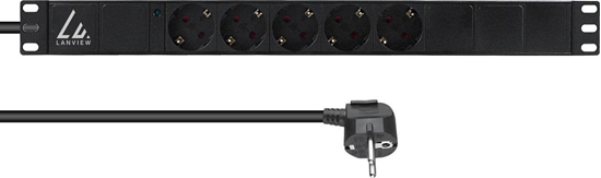 Изображение Listwa zasilajca Lanview 19'' rack mount power strip,