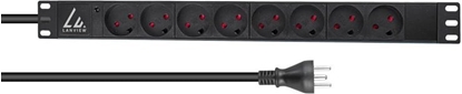 Attēls no Lanview Lanview LVR-2MDK-LIC-DK8 rozdzielacz zasilania PDU 8 x gniazdo sieciowe 1U Czarny