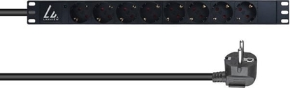 Picture of Lanview Lanview LVR-3MSCH-LIC-SCH8 rozdzielacz zasilania PDU 8 x gniazdo sieciowe 1U Czarny