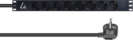 Picture of Lanview Lanview LVR-3MSCH-LIC-SCH8 rozdzielacz zasilania PDU 8 x gniazdo sieciowe 1U Czarny