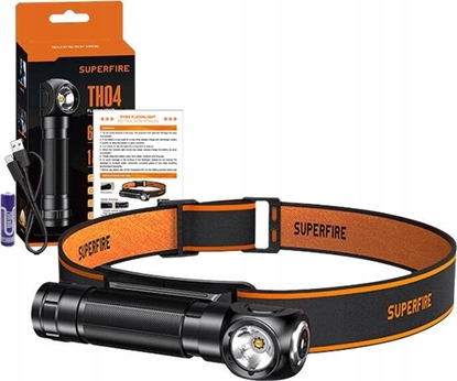 Picture of Latarka czoowa Superfire Latarka czoowa 2w1 Superfire TH04, 600lm, USB-C