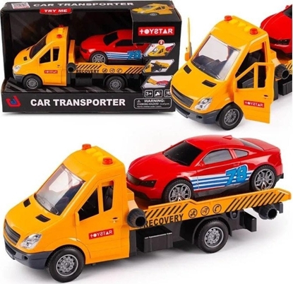 Attēls no Laweta z samochodem pomoc drogowa wiato dwik