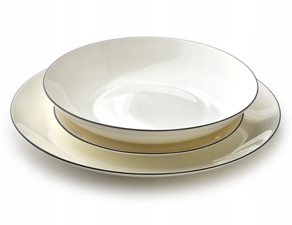 Attēls no Lumarko LEA SIMPLE Komplet obiadowy 18cz. czarny pasek