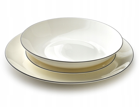 Picture of Lumarko LEA SIMPLE Komplet obiadowy 18cz. czarny pasek