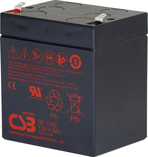 Изображение Lead acid battery 12V 4.5Ah Pb AGM VRLA CSB