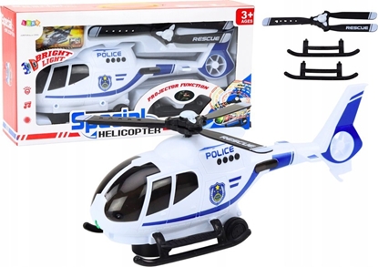Attēls no LeanToys Helikopter Policyjny migowiec Jedcy wiata Dwiki