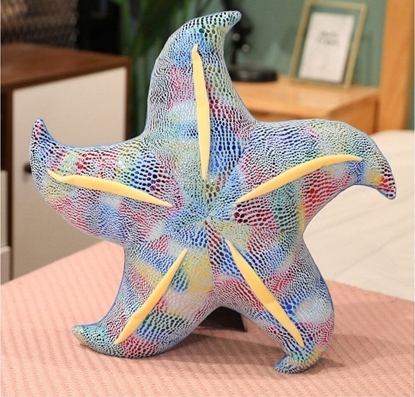 Picture of LeanToys Maskotka Pluszowa Rozgwiazda Niebieska Poduszka 45 cm