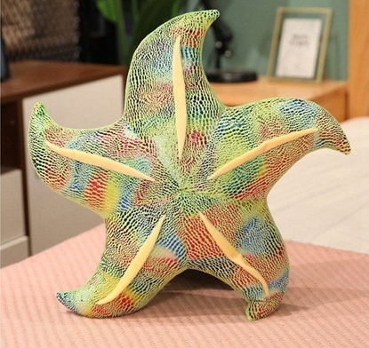 Picture of LeanToys Maskotka Pluszowa Rozgwiazda Zielona Poduszka 45 cm