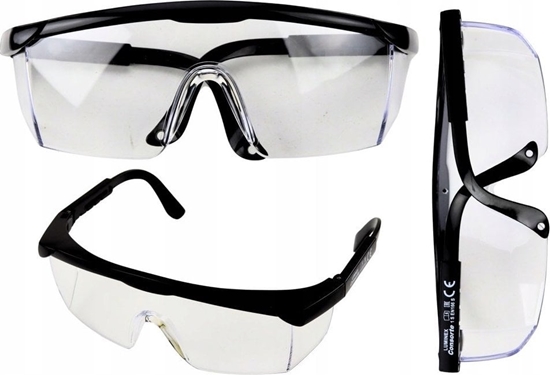 Изображение LeanToys Okulary Ochronne Regulacja Ramion Czarne