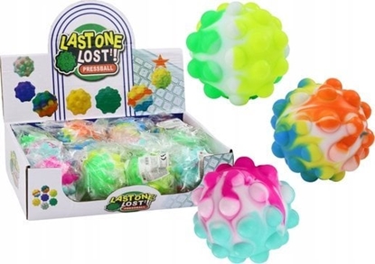 Изображение LeanToys Pieczka Sensoryczna Z Wypustkami wiecca Kolorowa 6CM