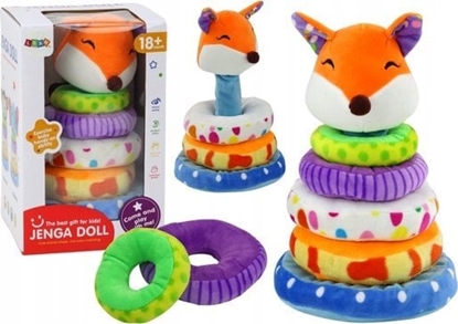 Picture of LeanToys Piramidka Pluszowa Lis Maskotka Edukacyjna Kolorowa 27 cm