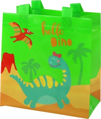 Изображение LeanToys Torba Prezentowa Dinozaur Zielona 23cm x 21,5cm x 11cm
