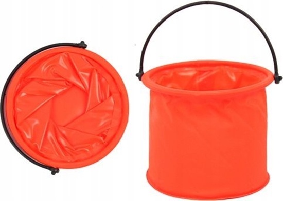 Изображение LeanToys Wiaderko Skadane Wielofunkcyjne PCV Do Wody Pomaraczowe