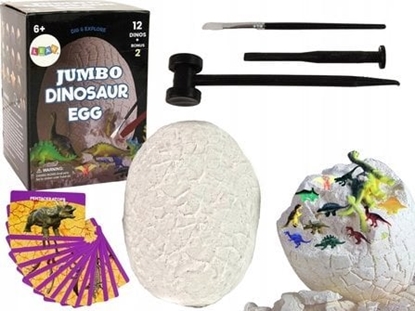 Picture of LeanToys Zestaw Archeologiczny Wykopaliska Ogromne Jajo 12 Figurek Dinozaur