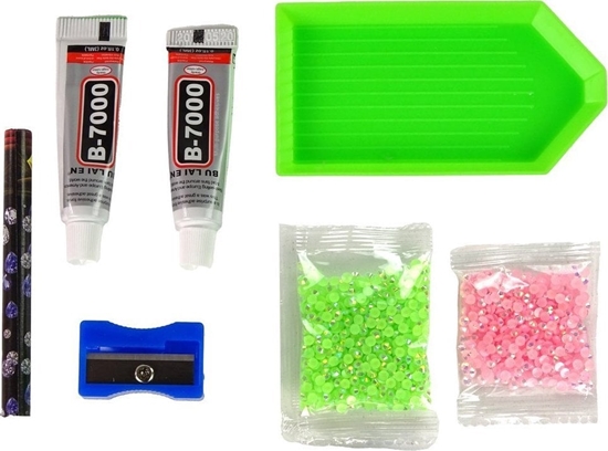 Picture of LeanToys Zestaw DIY Diamentowy Renifer DIY Krysztaki Brelok 3D Zielony