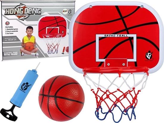 Picture of LeanToys Zestaw Do Koszykówki Tablica Kosz Pika LEAN Toys