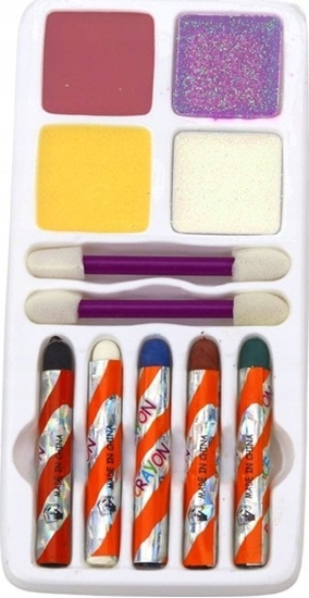 Picture of LeanToys Zestaw Do Malowania Twarzy Farbki Brokat Kredki Pdzelki
