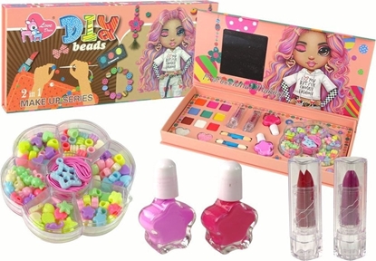 Picture of LeanToys Zestaw Do Robienia Makijau Biuterii DIY 2w1 100 El.