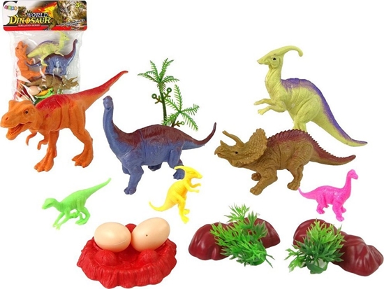 Picture of LeanToys Zestaw Figurek Dinozaurów z Akcesoriami 15 Sztuk
