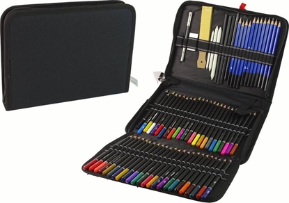 Изображение LeanToys Zestaw Maego Artysty Kredki W Piórniku 95 El.