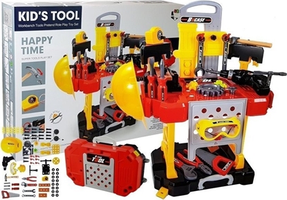 Изображение LeanToys Zestaw Majsterkowicza na baterie 3w1 Walizka Warsztat 85 elementów 56cm